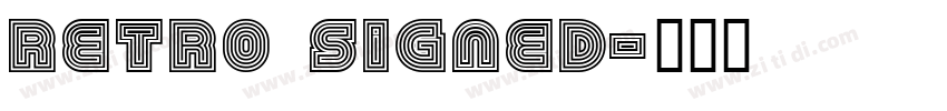 Retro Signed字体转换